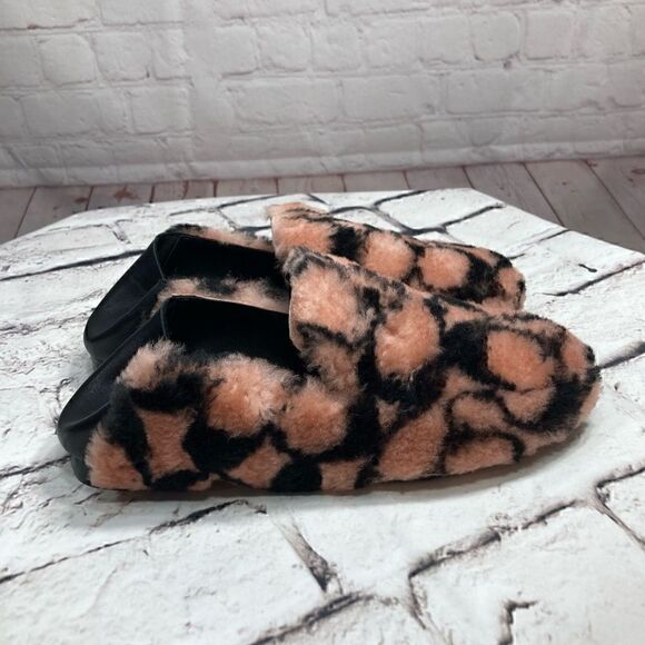 COACH Holly Smoking Slipper Plush Shearling & Leather NIB 7.5 - Picture 11 of 14